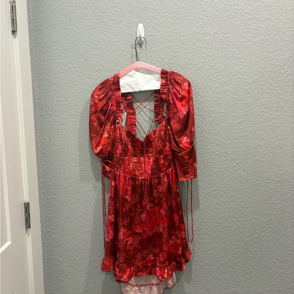 Red Floral Dress For Love & Lemons